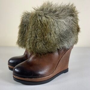 Vince Camuto Brown Fur Heeled Boots